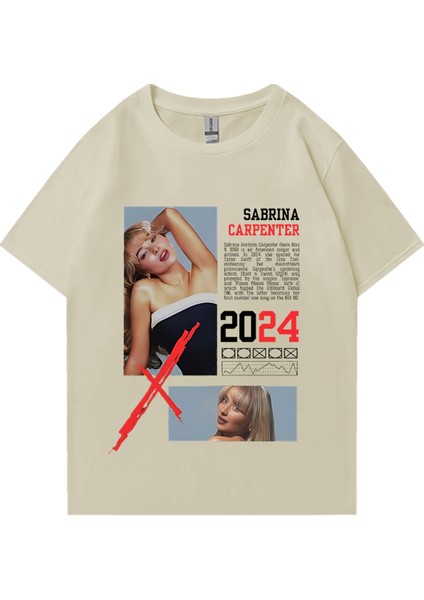 Sabrina Marangoz Grafik Kısa Kollu % Pamuk Vintage Boy Streetwear T-S