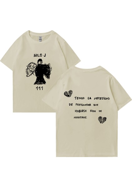Rapçi Milo J T Shirt 111 Albümü Merch Baskı T-Shirt Erkekler Kadınlar Saf Moda Kalça Hopt-Shi