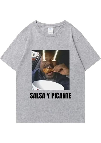 Don Pollo Salsa Y Picante Komik Grafik T Shirt Erkek Kadın Klasik Punk Tee Boy Kısa Kollu Rah