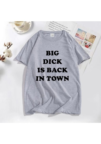 Ben Utangaç Ama Ben Şehir Geri Büyük Bir Dick Var T Shirt Komik Streetwear Erkekler Kısa Koll
