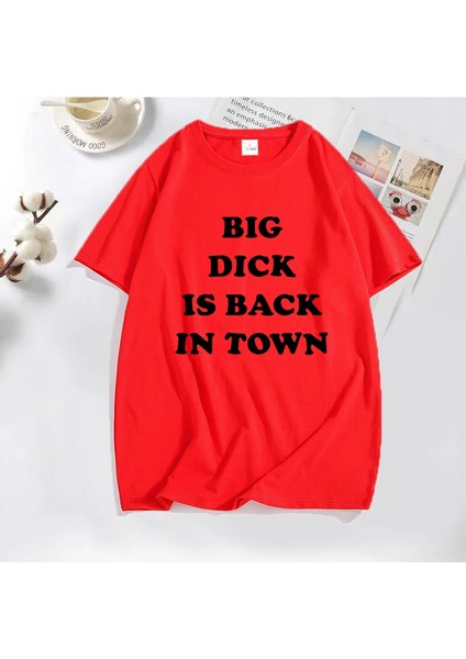 Ben Utangaç Ama Ben Şehir Geri Büyük Bir Dick Var T Shirt Komik Streetwear Erkekler Kısa Koll