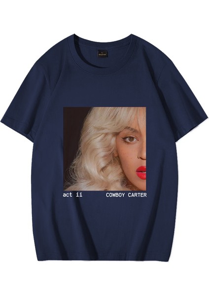Vintage Stil Beyoncé Act Iı Kovboy Kız Albümü T Shirt Erkek Kadın Yüksek Kaliteli Streetwear