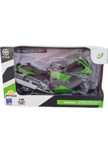 1:12 Ölçek Kawasaki Zx -14 2011/// Metal Motosiklet