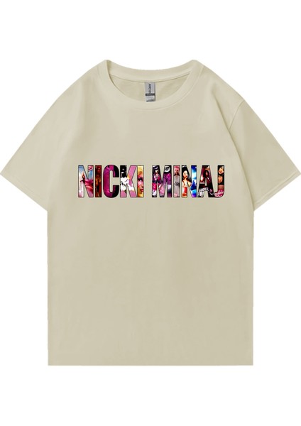 Nicki Minaj Albümü Grafik T Erkek Kadın Klasik Serin Giyim Hip Hop Streetwear Gevşek %