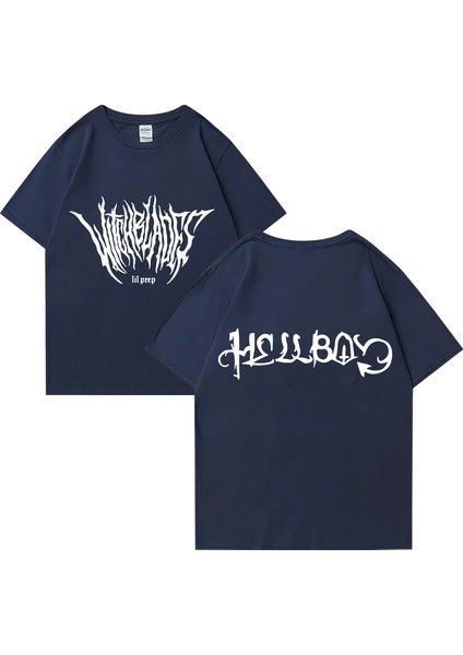 Rapçi Lil Yüksek Kaliteli Baskı T Shirt Erkek Kadın Vintage Hip Hop Streetwear Boy Kısa Kollu