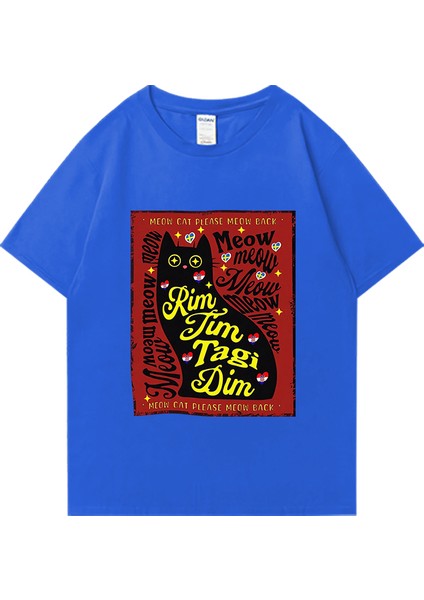 Bebek Lazanya Harajuku Kedi Grafik T-Shirt Erkek Kadın Rahat Hip Hop Streetwear Büyük Boy Kıs