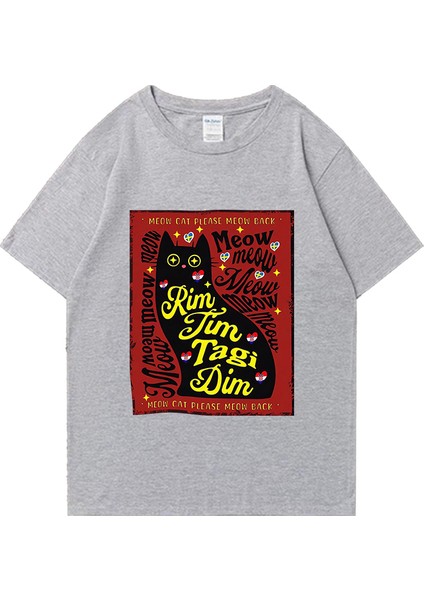 Bebek Lazanya Harajuku Kedi Grafik T-Shirt Erkek Kadın Rahat Hip Hop Streetwear Büyük Boy Kıs