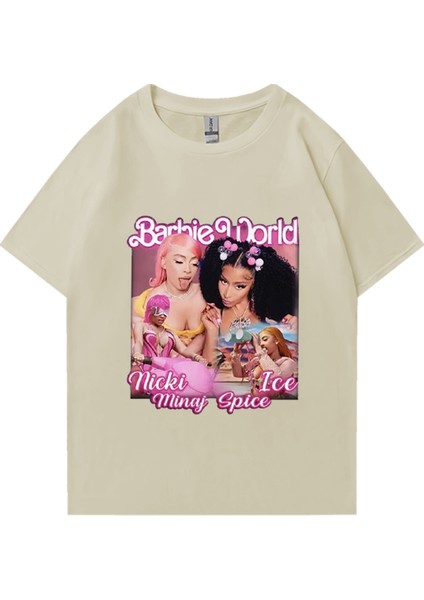 Nicki Minaj Buz Baharat Grafik T-Shirt Erkek Kadın Moda Artı Boyutu Üstleri Retro Üstler