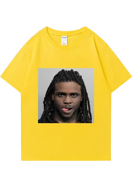 Rapçi Şefi Keef Mugshot Grafik T Yenı Erkek Kadın Sıcak Satış Komik Giyim Punk Gevşek