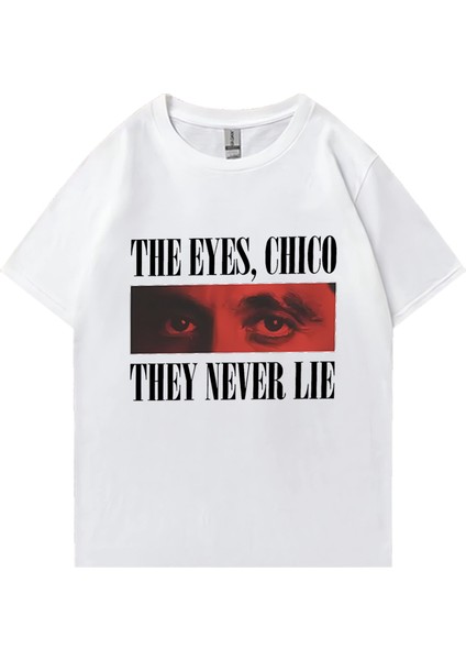 Tony Montana Scarface Komik Erkek T-Shirtü Kadın Yuvarlak Yaka Pamuk Baskı T Shirt Kısa Kollu