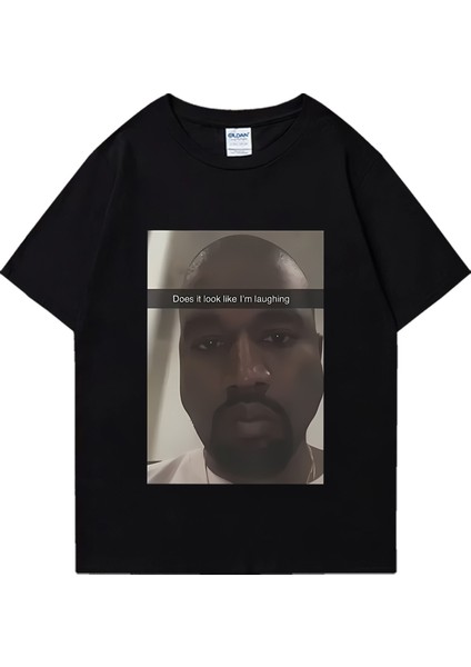 Sıcak Satış Kanye West Moda Grafik T-Shirt Erkek Kadın Boy Komik Hip Hop Streetwear % Pa