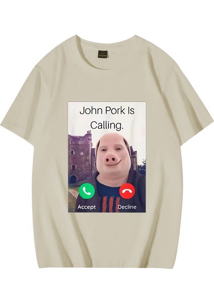 Mizah Komik Domuz Sevgilisi Grafik Tee Üst Sokak Modası Kısa Kollu Kıyafet Hediye John Domuz