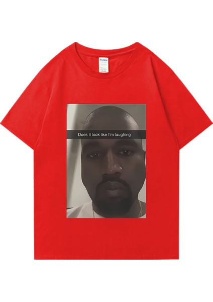 Sıcak Satış Kanye West Moda Grafik T-Shirt Erkek Kadın Boy Komik Hip Hop Streetwear % Pa