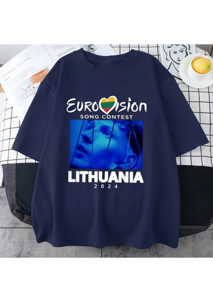 Eurovision Olay Litvanya Rahat T Erkek Kadın Vintage Hip Hop Streetwear Büyük Boy