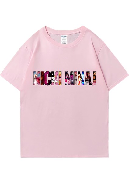 Nicki Minaj Albümü Grafik T Erkek Kadın Klasik Serin Giyim Hip Hop Streetwear Gevşek %