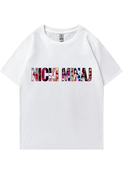 Nicki Minaj Albümü Grafik T Erkek Kadın Klasik Serin Giyim Hip Hop Streetwear Gevşek %