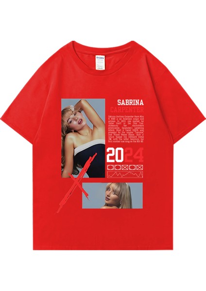 Sabrina Marangoz Grafik Kısa Kollu % Pamuk Vintage Boy Streetwear T-S