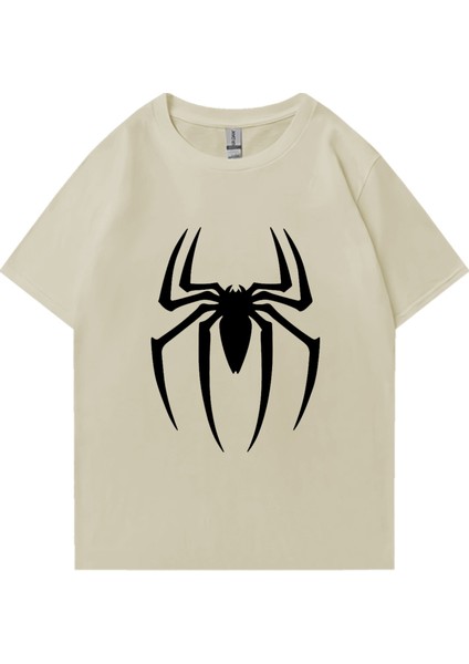 Sıcak Satış Örümcek Desen Baskı T-Shirt Erkek Kadın Pamuk Kısa Kollu Tişört Rahat Boy Giysi H
