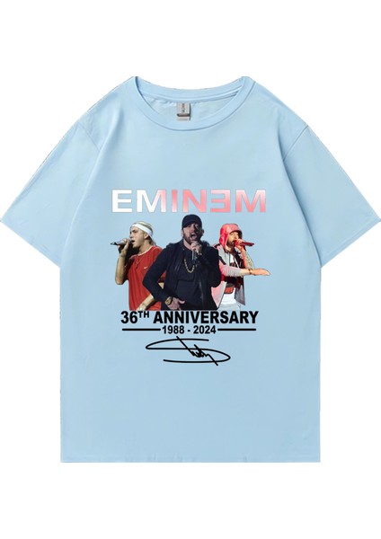 Şarkıcı Eminem 36TH Yıldönümü 1988-ANILAR Grafik T-Shirt Erkekler Kadınlar Sıcak Satış C