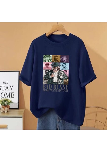 Rapçi Kötü Bunny En Çok Aranan Tur Vintage T Erkek Kadın Hip Hop Streetwear Büyük Boy