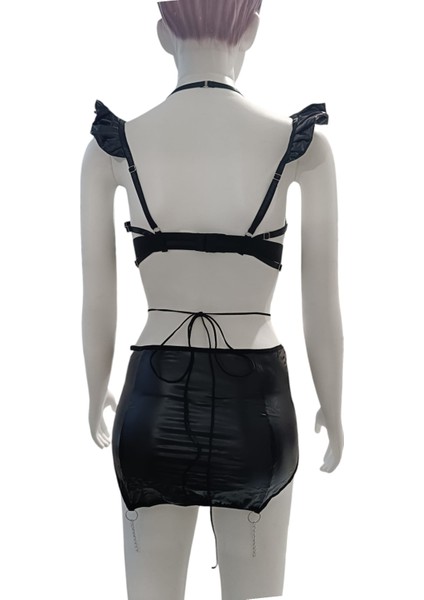 Deri Jartiyer Detaylı Takım, Zincir Detaylı Deri Iç Çamaşırı, Iç Çamaşır Takımı fırsatları