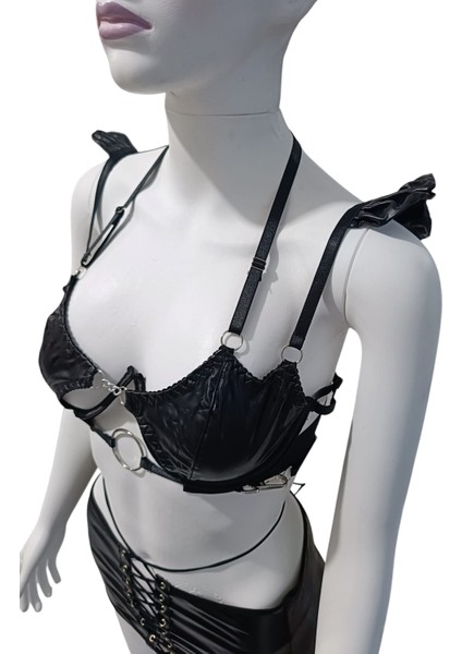 Deri Jartiyer Detaylı Takım, Zincir Detaylı Deri Iç Çamaşırı, Iç Çamaşır Takımı indirimleri