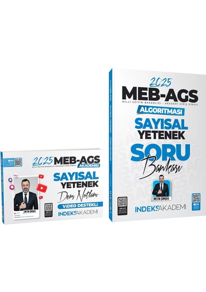 2025 Meb-Ags Sayısal Yetenek Video Ders Notları / Soru Bankası 2 Li Set
