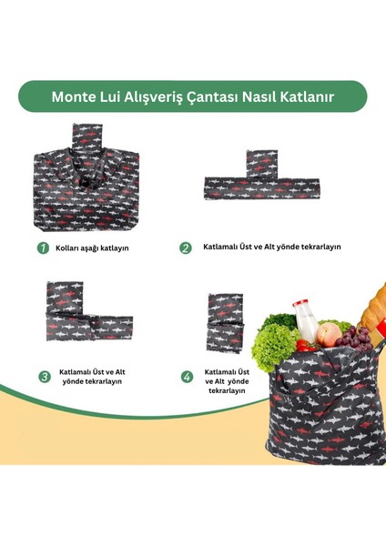 MNTBZ03 Katlanabilir Alışveriş Bez Çantası