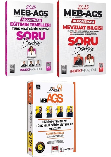 2025 Meb-Ags Eğitimin Temelleri / Mevzuat Bilgi Soru Bankası 3 Lü Set
