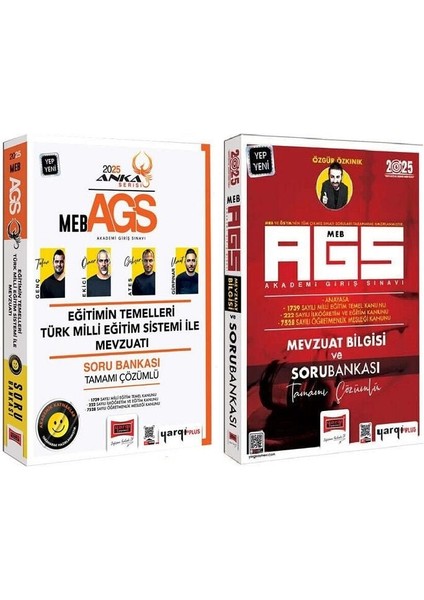 2025 Meb-Ags Eğitimin Temelleri / Mevzuat Bilgi Soru Bankası 2 Li Set