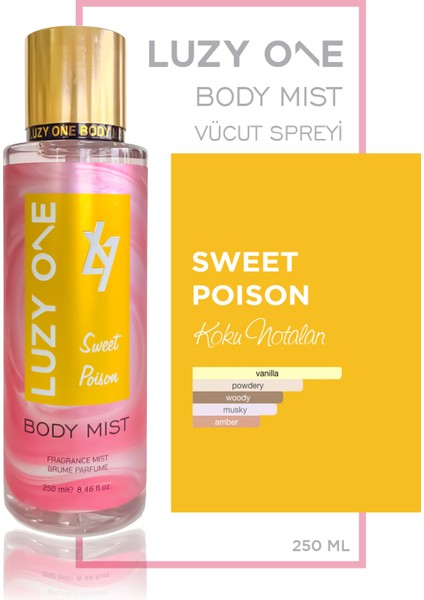 Sweet Poison Body Mist / Vücut Spreyi (Vanilya Kokulu) - 250 ml