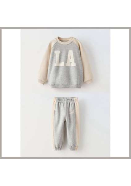 La Baskılı Eşofman Takım Paça Lastikli