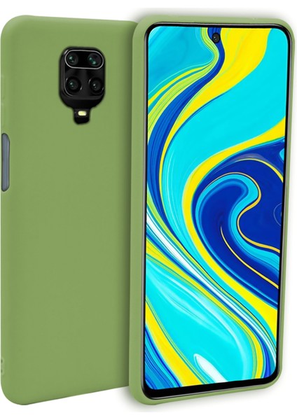 Xiaomi Redmi Note 9 Pro Ince Mat Silikon Kılıf Yeşil
