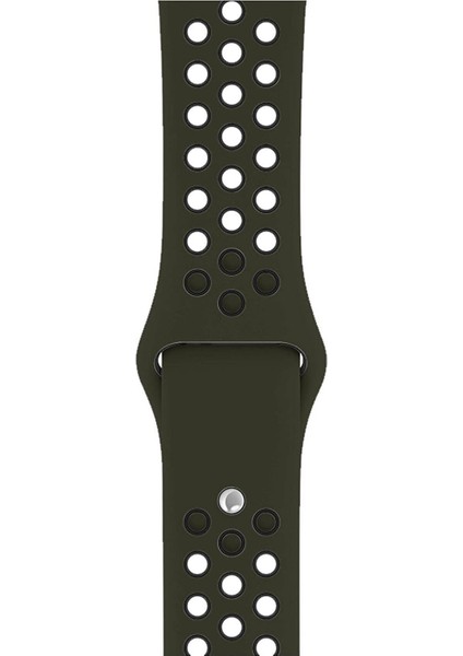 Apple Watch Uyumlu Series 2 40 mm Fileli Kordon Zeytin-Siyah