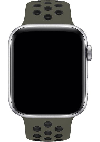 Apple Watch Uyumlu Series 2 40 mm Fileli Kordon Zeytin-Siyah