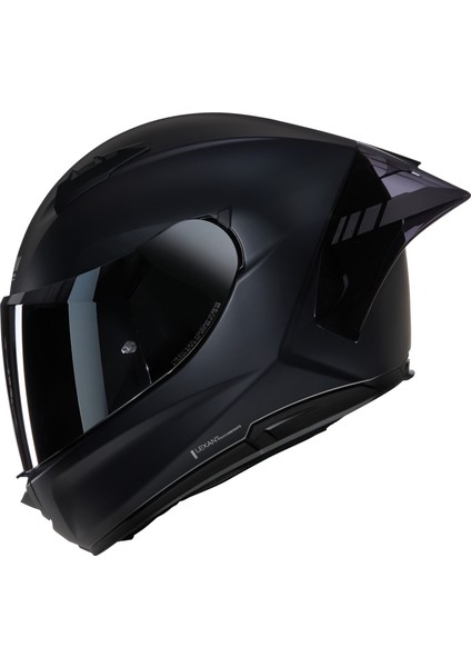 N60-6 Sport Argento 333 Kapalı Kask Mat Siyah Gümüş Cam