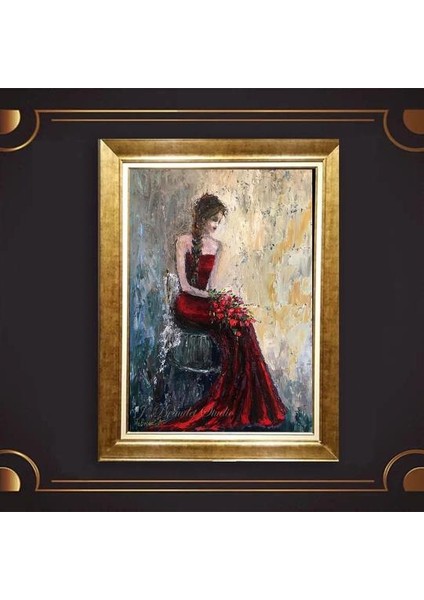 Altın Çerçeveli Paspartulu Tablo UP1844