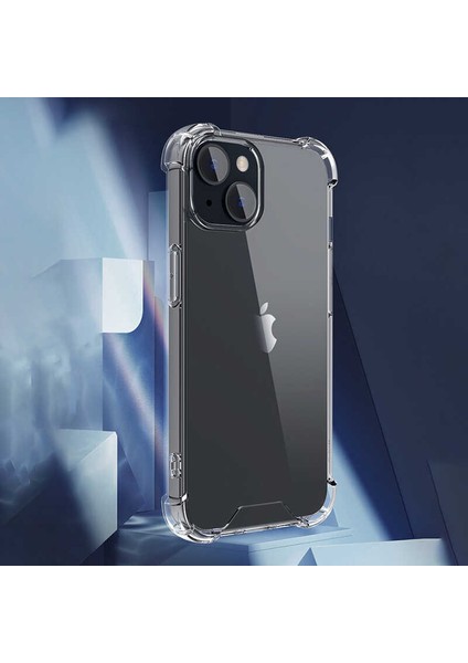 Apple iPhone 14 Plus - Kılıf Kenar Köşe Korumalı Nitro Anti Shock Silikon - Şeffaf
