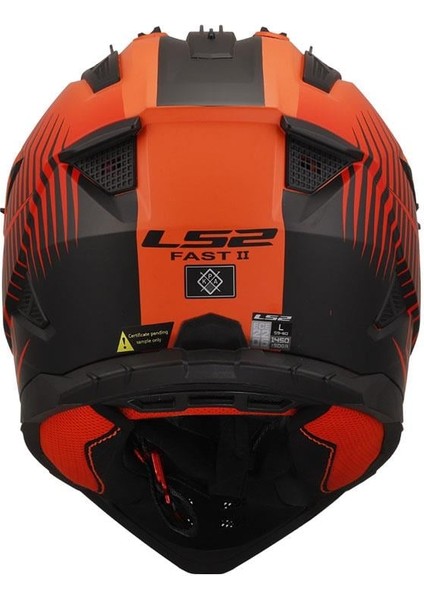Fast 2 Duck Turuncu-Kırmızı Kask