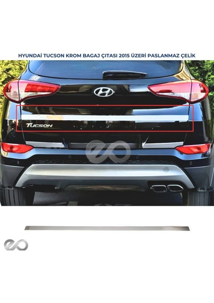 Hyundai Tucson Krom Bagaj Çıtası 2015 ve Üzeri Paslanmaz Çelik