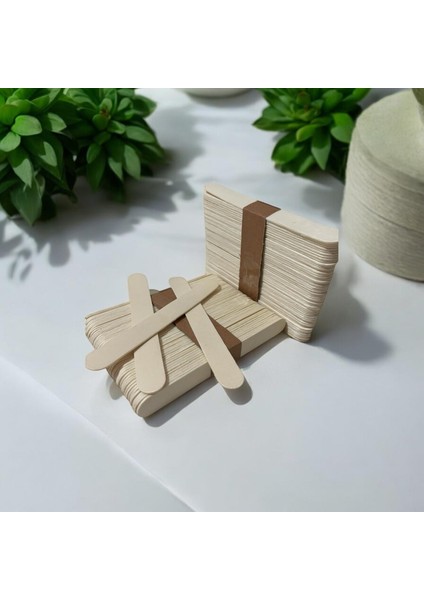 Ağda Çubuğu Tahta Dil Basacağı Geniş Tip 2X15 cm (50 Adet )