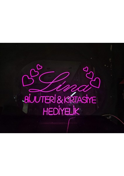 Cizgineon Kişye Özel Neon Led Işıklı Duvar Dekarasyon