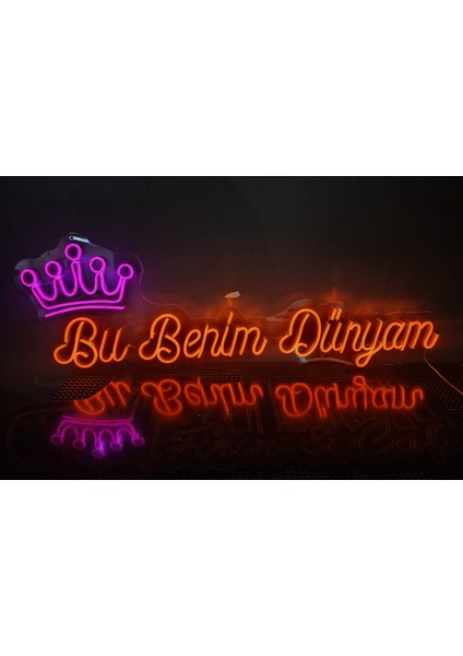 Cizgineon Bu Benim Dünyam Neon Led Işıklı Duvar Dekarasyon