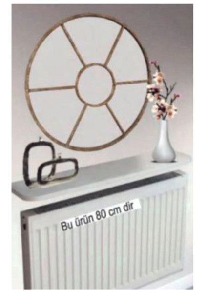 Beyaz Petek Üstü Tak Çıkar , Uçan Raf & Dresuar Duvar Montajsız Oval Kesim 80 cm