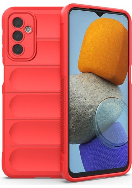 Samsung Galaxy M23 Kılıf Elde Tutma Kolaylıkla Kaydırmaz Kenar Line Dizayn Optietnik Kapak