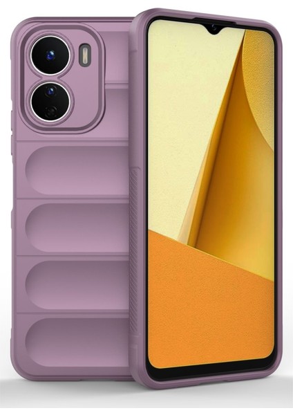 Vivo Y16 Kılıf Elde Tutma Kolaylıkla Kaydırmaz Kenar Line Dizayn Optietnik Kapak