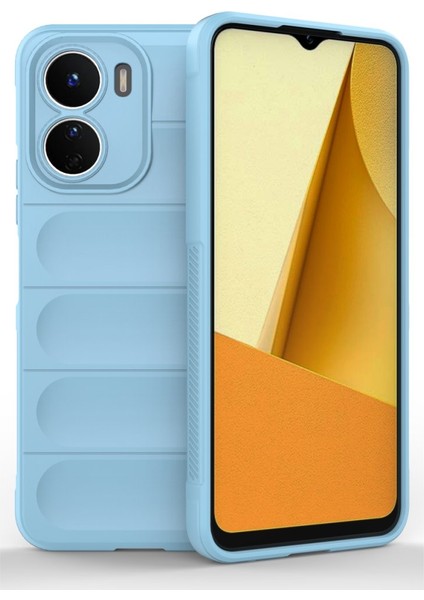 Vivo Y16 Kılıf Elde Tutma Kolaylıkla Kaydırmaz Kenar Line Dizayn Optietnik Kapak