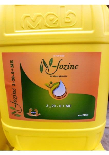 Mebor N-Fozinc 20 Litre - 3-20-0+Me Fosfor Gübresi