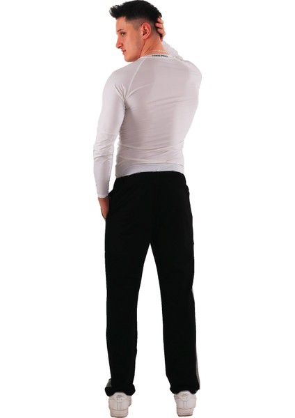 Erkek Yanı Beyazlı Siyah Eşofman Altı (Büyük Beden Seçeneğiyle) fırsatları