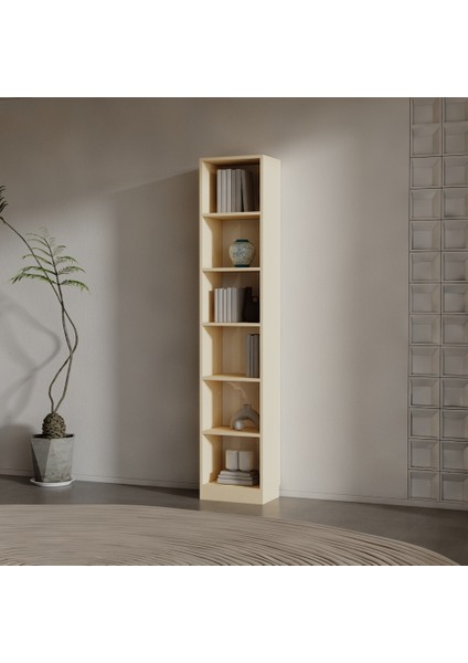 Inforno Suntalam Kitaplık ( 200 x 40 x 28 ) Krem ( Mat )